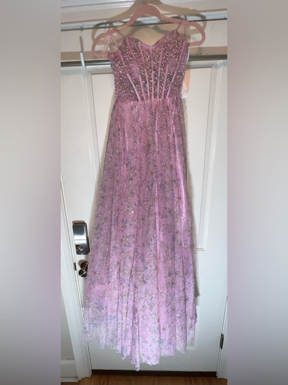 City Studio Junior Pearl Rhinestone Gown. NWT. Size:3/4. Retail: $279. Ask:$169.